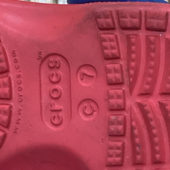 Boys Crocs American Flag Size 7 GUC - Picture 7 of 7